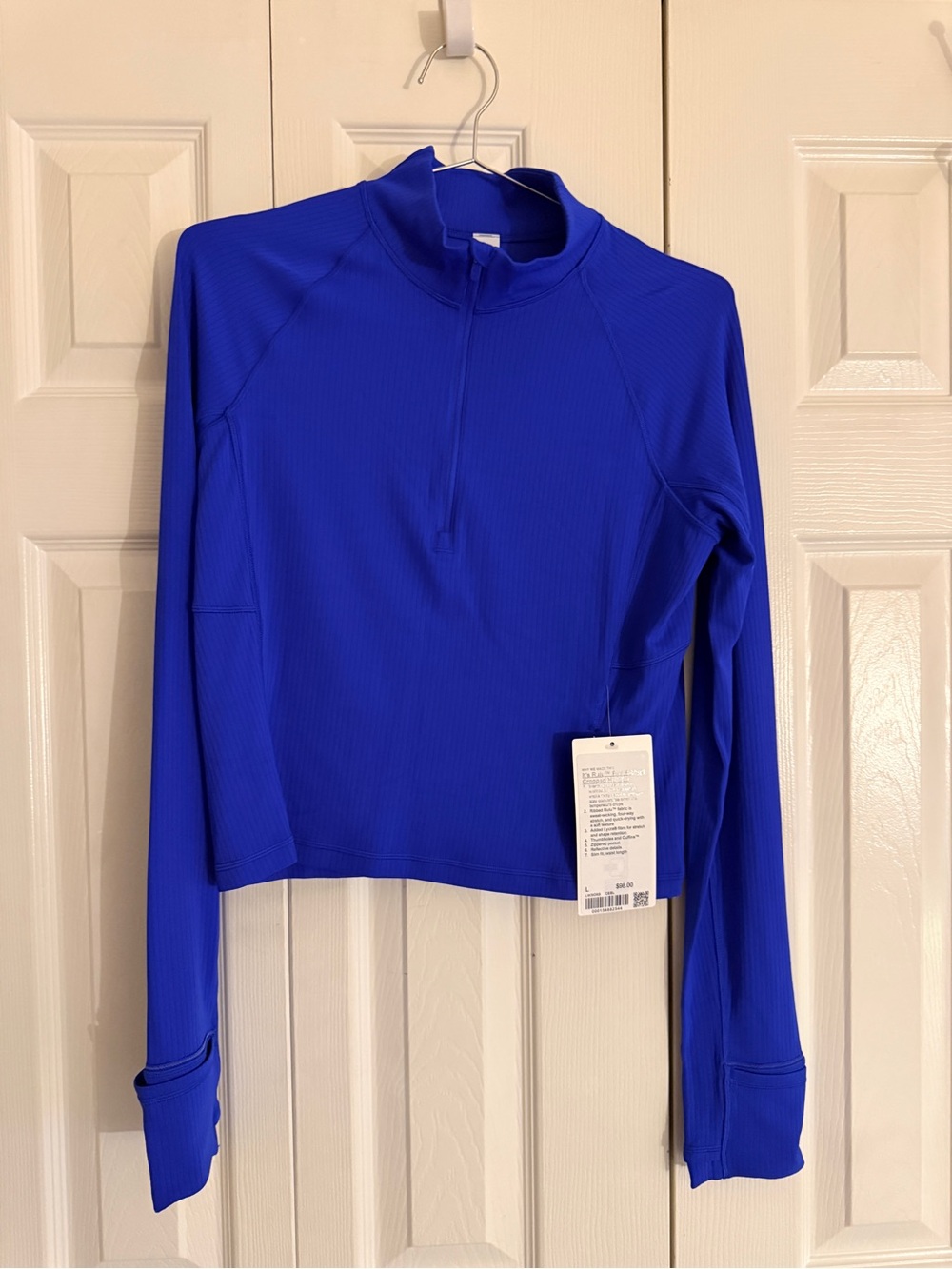NEW Lululemon Ribbed Cropped Half Zip